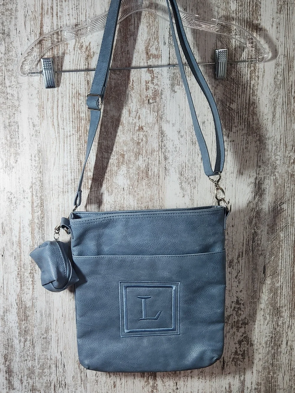 Thirty-one Slate Blue Embossed Letter 